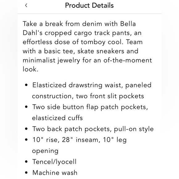 Bella Dahl black lightweight and airy Hoover pants with side pockets - Picture 7 of 9